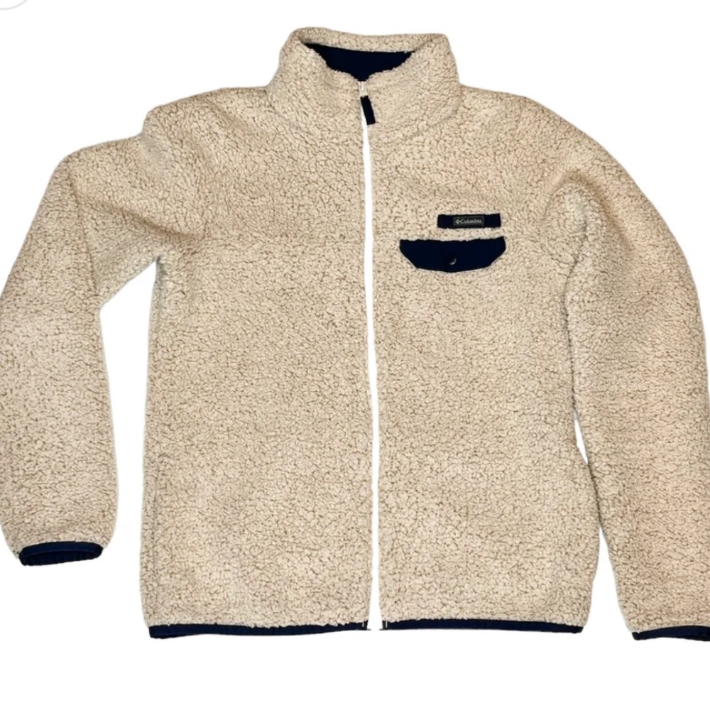Women’s Columbia XL Cream Sherpa Zip Jacket